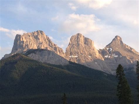 The beautiful Three Sisters peaks near Canmore Alberta. | National ...