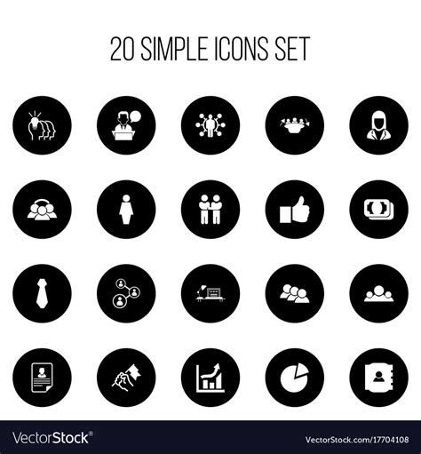 Set of 20 editable job icons includes symbols Vector Image