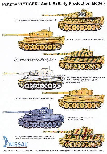 Tiger Tank Camouflage Patterns, S04 of Wittmann and 1311 | Weapons of ...