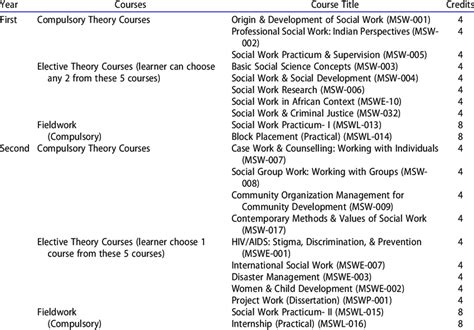 MSW first-and second-year curriculum. | Download Scientific Diagram