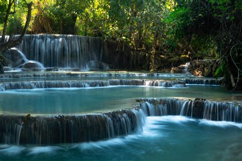 Luang Prabang Waterfalls, Laos [6000×4000] – Wallpaperable