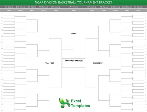 Bracket Template | Printable Free Bracket Template