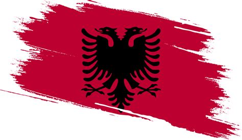 Albania flag with grunge texture 12024951 PNG