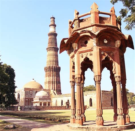 Smith's Cupola, Qutb Minar, Alai Darwaza and Tomb of Imam Zamin, Qutb ...