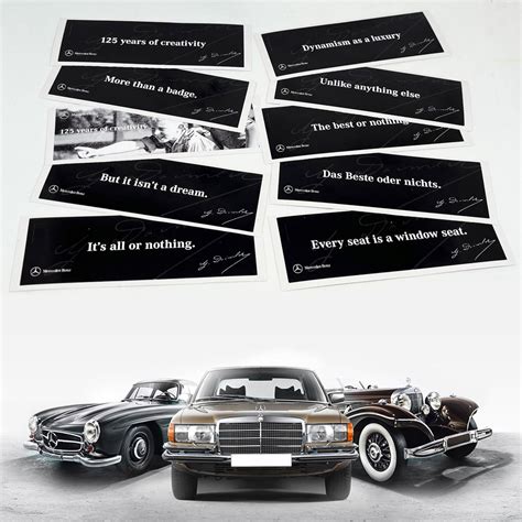 Mercedes Benz Classic Motto Slogan Sticker Set Emblem Daimler - Etsy