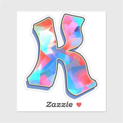 Letter K_ Graffiti Alphabet Letters Sticker | Zazzle.com