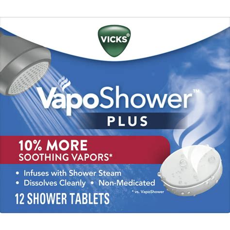 Vicks Vapo Shower Plus Tablets, Non-Medicated Eucalyptus Steamer ...