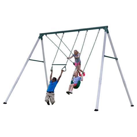 Backyard Discovery Big Brutus 10 in. Heavy-Duty Metal A-Frame Swing Set ...