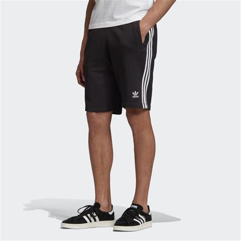 Men's Black 3-Stripes Sweat Shorts | adidas US