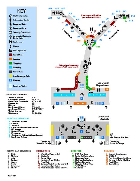 Louisville International Airport Terminal Map - Louisville ...