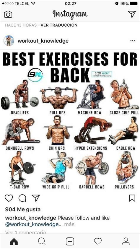 BEST EXERCISES FOR BACK | Good back workouts, Gym workout chart, Back ...