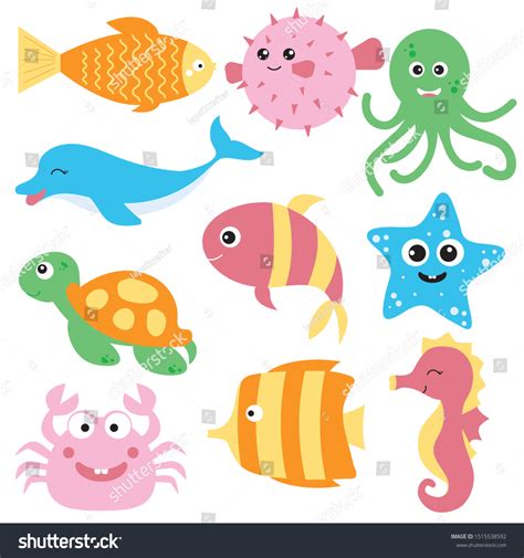 Cute Sea Life Clipart