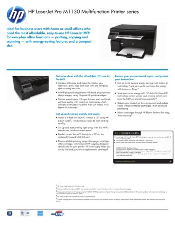 HP LaserJet Pro M1132 Datasheet | Manualzz