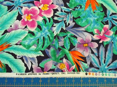 Tropical Jungle Fabric, 33 Inches Long, Fashion Avenue by Fabri-quilt ...