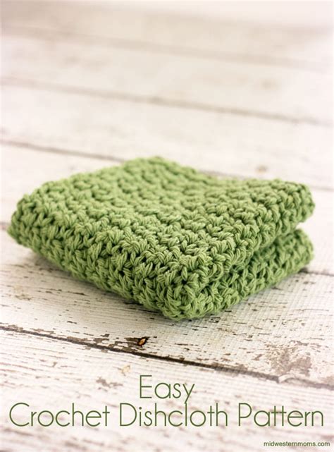 Easy Crochet Dishcloth Pattern – Midwestern Moms