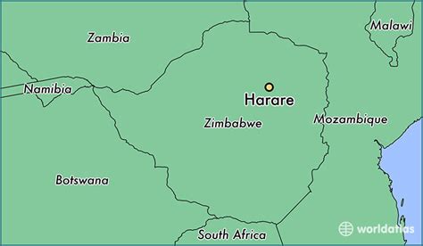 Where is Harare, Zimbabwe? / Harare, Harare Map - WorldAtlas.com