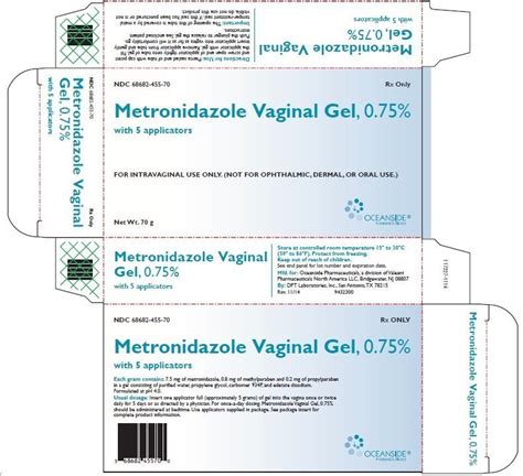 Metronidazole Vaginal Gel - FDA prescribing information, side effects ...