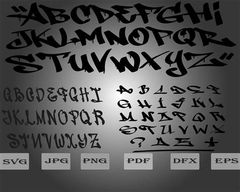 Graffiti Fonts Bundle Svg Png and All Other Formats 3 Different ...