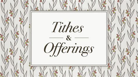 Floral Tithes and Offerings - Graphics for the Church - Logos Sermons