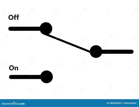 The Electronic Electrical Component Symbol of a on Off Toggle Switch ...