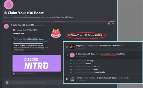 "Claim your nitro" bot scam – Discord