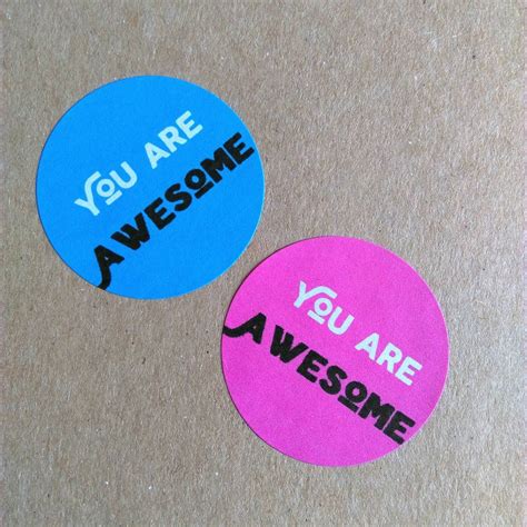 You Are Awesome Stickers Envelope Seals Postal Labels | Etsy