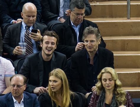 Liam Neeson and Sons at Hockey Game March 2016 | POPSUGAR Celebrity Photo 5