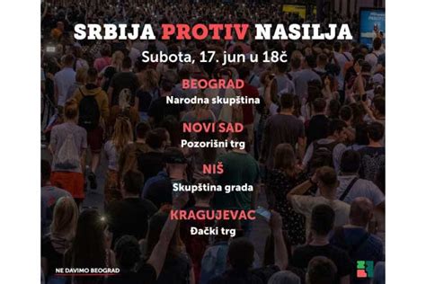 Protest "Srbija protiv nasilja" 17. juna 2023. u Beogradu i drugim ...