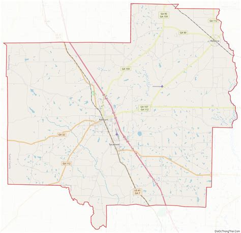 Map of Turner County, Georgia - Địa Ốc Thông Thái