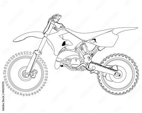 Dirt bike sketch Stock Vector | Adobe Stock