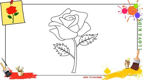 How to draw a rose SIMPLE, EASY & SLOWLY step by step for kids ...