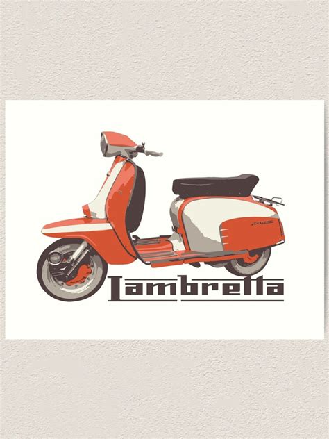 "Vintage Scooter (Lambretta)" Art Print by MFinbowDesign | Redbubble