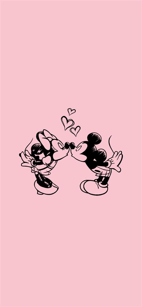 Mickey & Minnie Mouse Pink Wallpapers - Pink Aesthetic Wallpaper