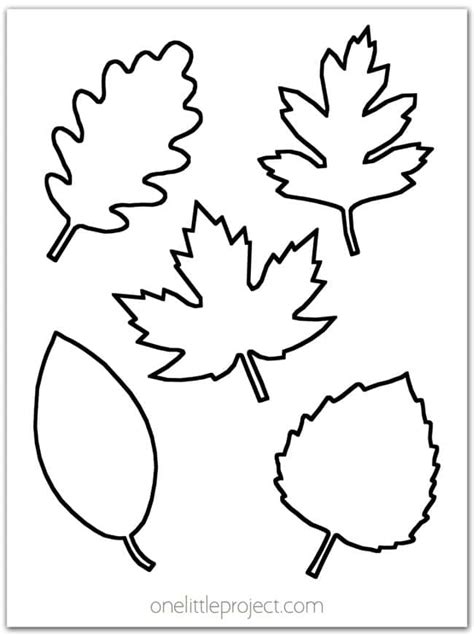 Simple Autumn Leaf Printable Cut Files Card Making & Stationery ...