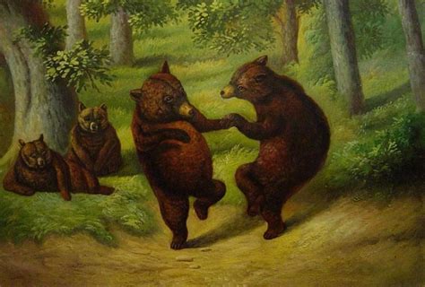 Bears Dancing In The Woods Painting at PaintingValley.com | Explore ...