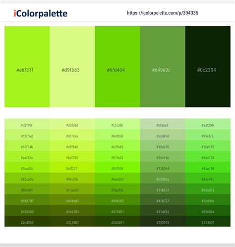 50 Green Color Palettes | Curated collection of Color Palettes