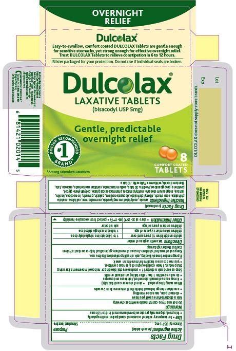 Dulcolax (tablet, coated) Boehringer Ingelheim Pharmaceuticals, Inc.