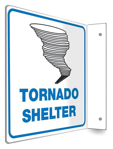 CONDOR High Visibility Safety Sign, Tornado Shelter, Sign Header No ...