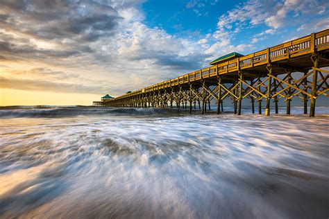 Folly Beach Pier - Charleston SC Sunrise Landscape Photography