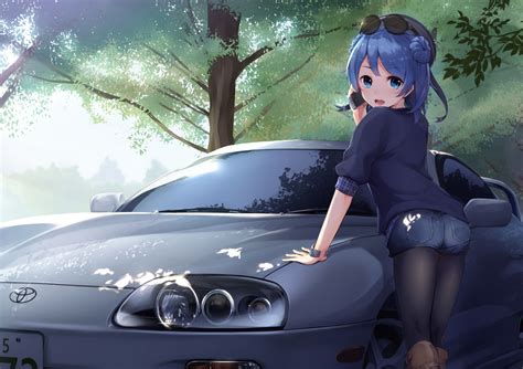 #Toyota #car Toyota Supra MK4 blue eyes #Supra anime girls #shorts # ...