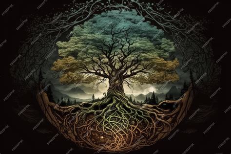 Premium Photo | Yggdrasil the name of the tree of life in Norse ...