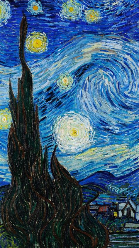 Van Gogh iPhone wallpaper, The Starry Night HD background | free image ...