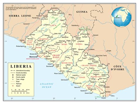 Political Map Of Liberia Cities And Towns Map | Porn Sex Picture