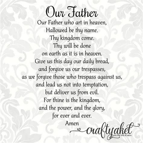 Our Father Prayer SVG