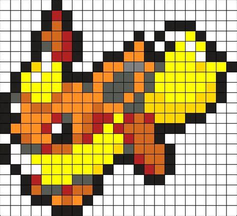 Flareon Perler Kandi Pattern | Pixel art pokemon, Sprites pokemon ...