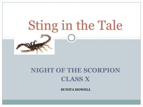 Night of the scorpion