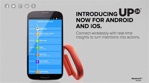 Jawbone Up App for Android Receives Update, Now Features UP24 Wireless ...