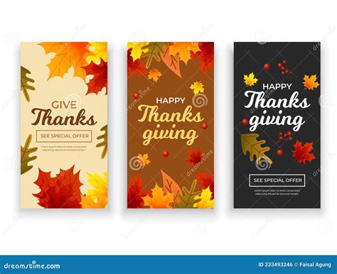 Happy Thanksgiving Banner Template Stock Vector - Illustration of frame ...