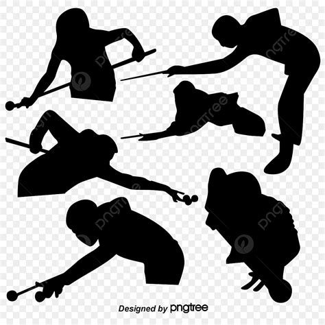 Billiards Silhouette PNG Transparent, Billiards Silhouette Figures ...