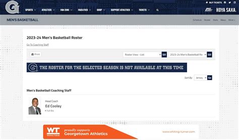 STAFF MEETING: Cooley’s Coaches Listed on Georgetown Hoyas Roster Page ...